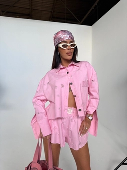 Spodenki DENIM róż