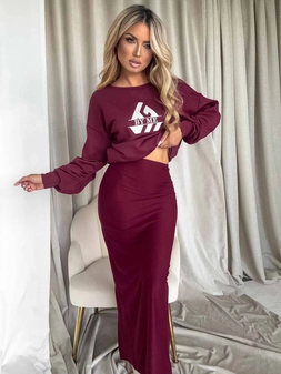 Spódnica VOGUE – bordowa