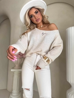 Sweter HERMES – jasny beż