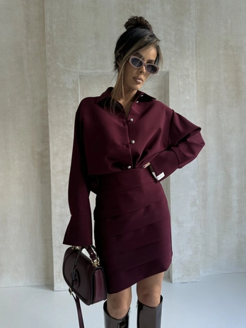 Spódnica FAYE bordo F18757