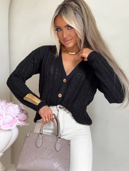 Sweter WOOD – czarny