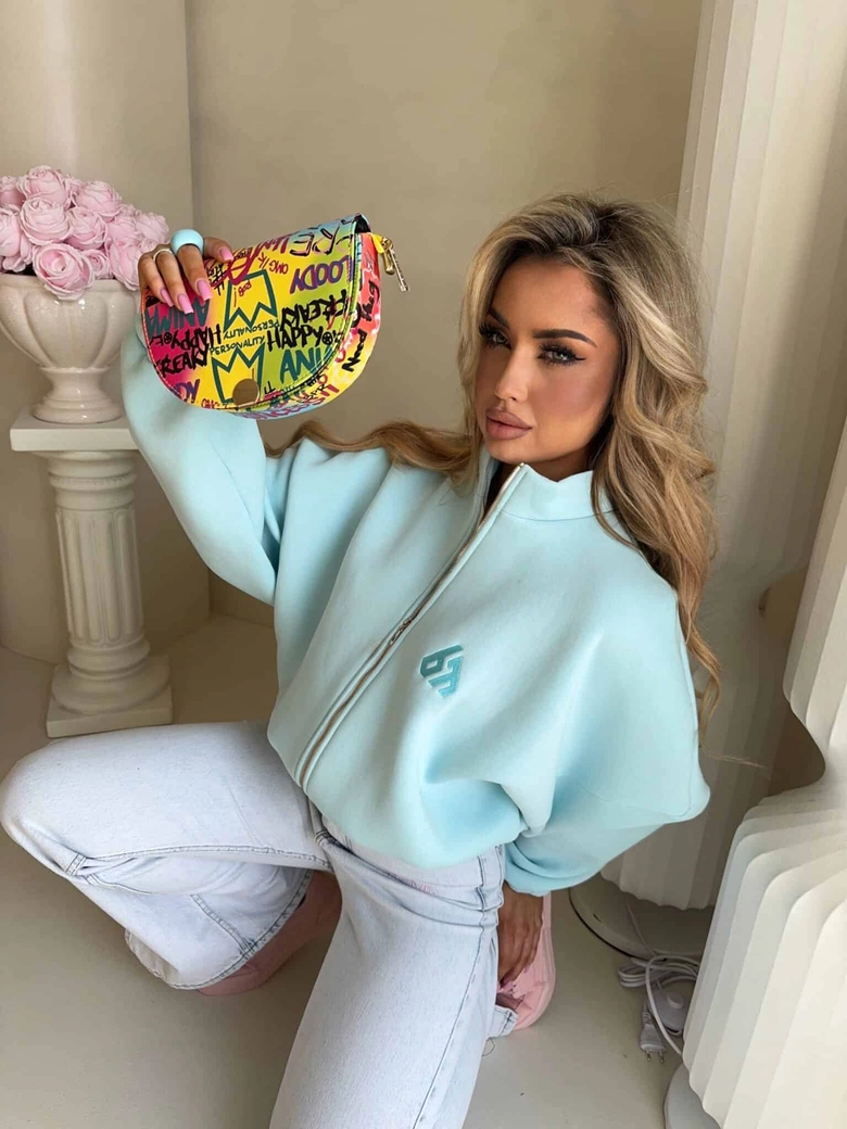 Bluza BESTIE - turkusowa
