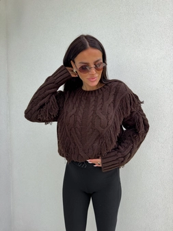 Sweter INDIANA - czekoladowy
