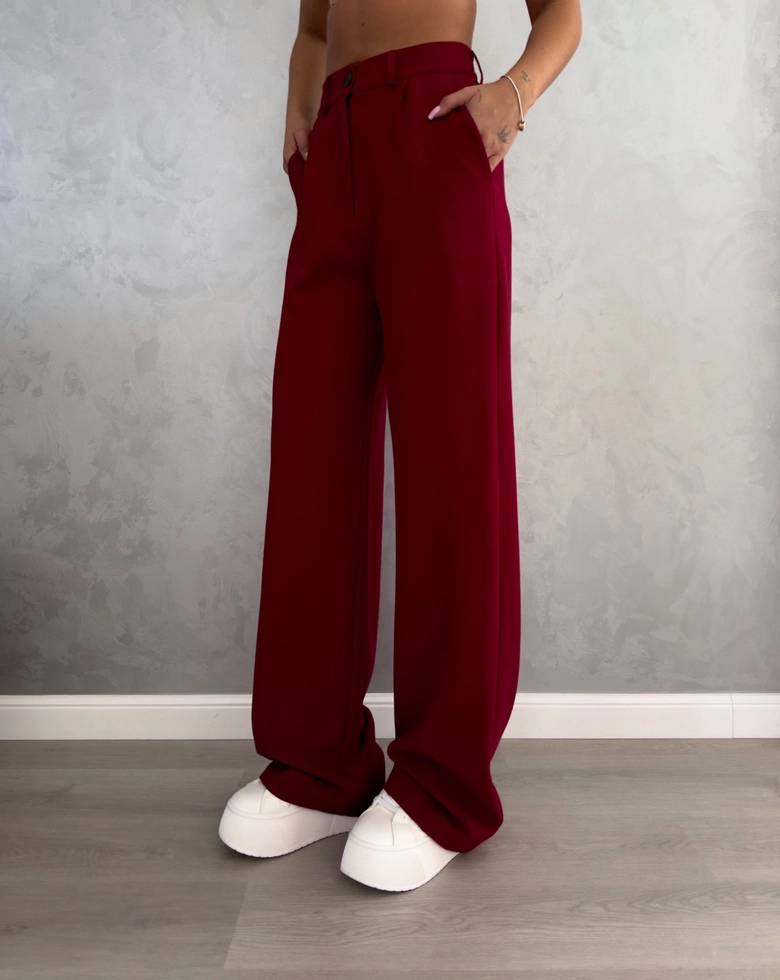 Spodnie SIMPLE - wino T18236