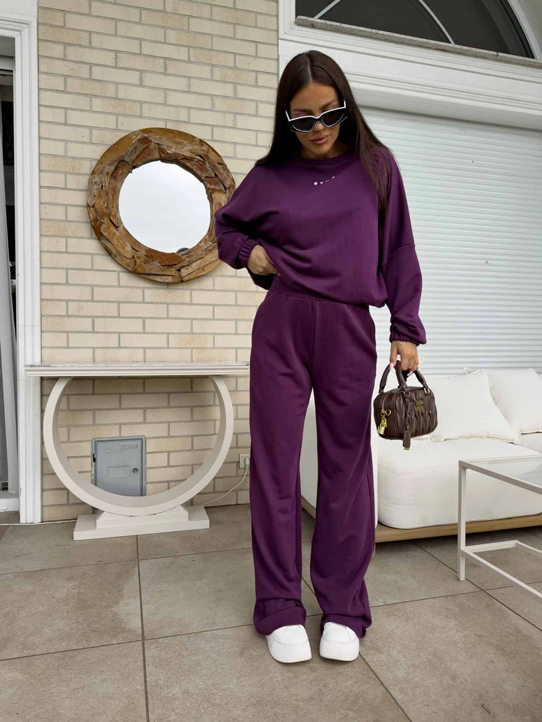 Komplet SYDNEY - śliwka DOSTĘPNY OD 06.10.2025r.