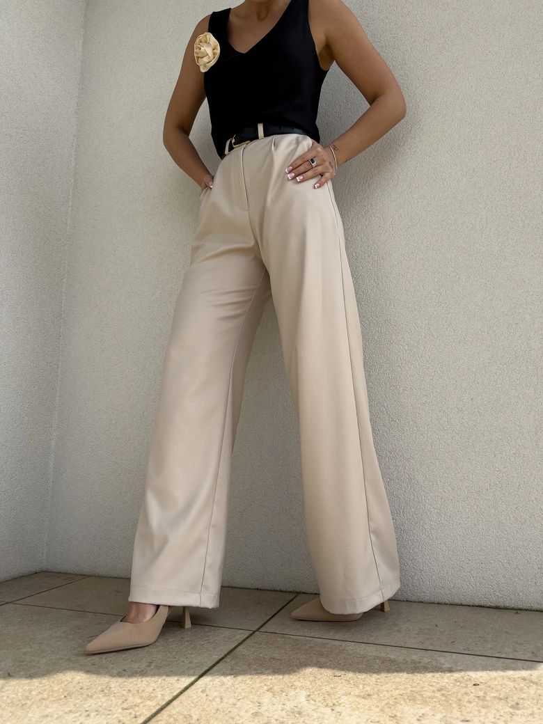 Spodnie SIMPLE - jasny beż T17745