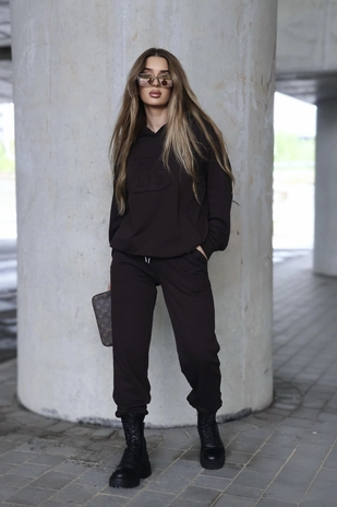 Dres damski BG Matchy | gorzka czekolada