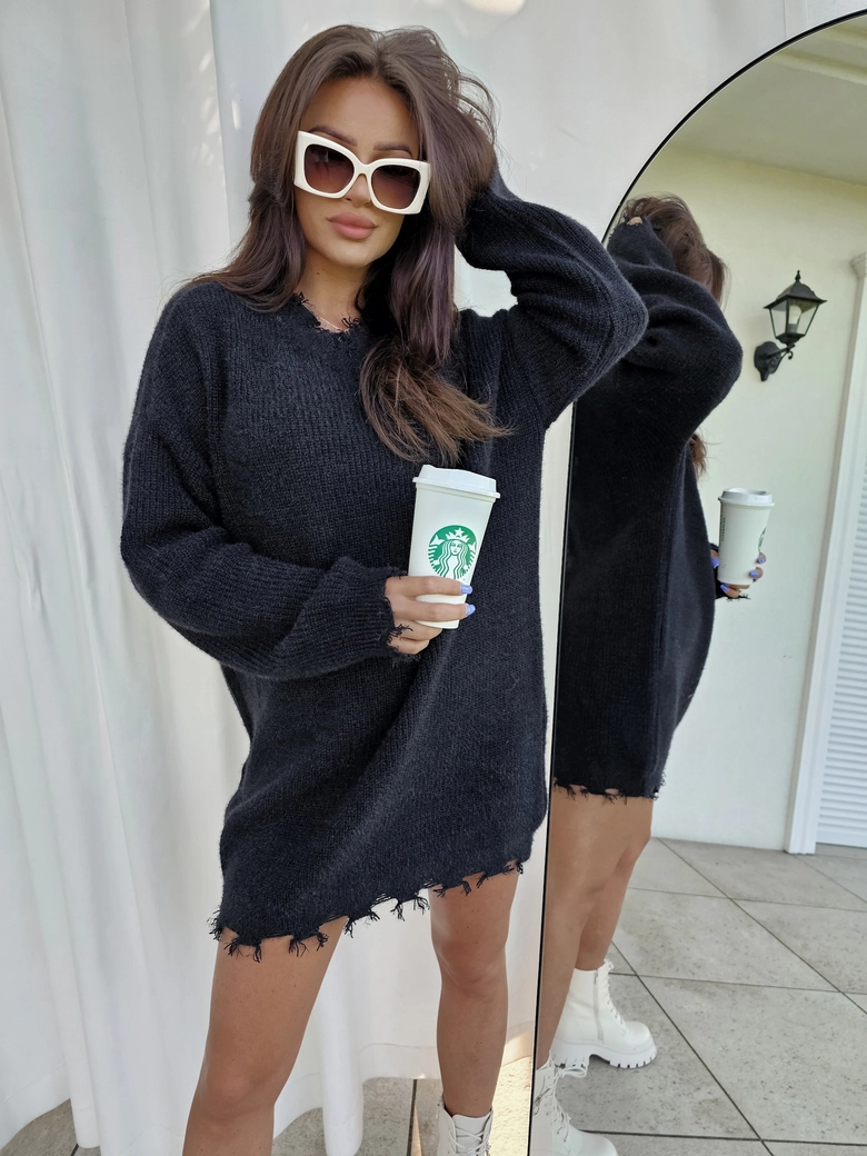 Sweter SAVE - czarny E17431