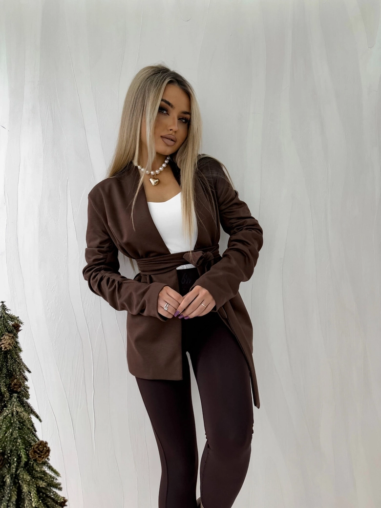 Marynarka ISABELLE – czekoladowa R19024