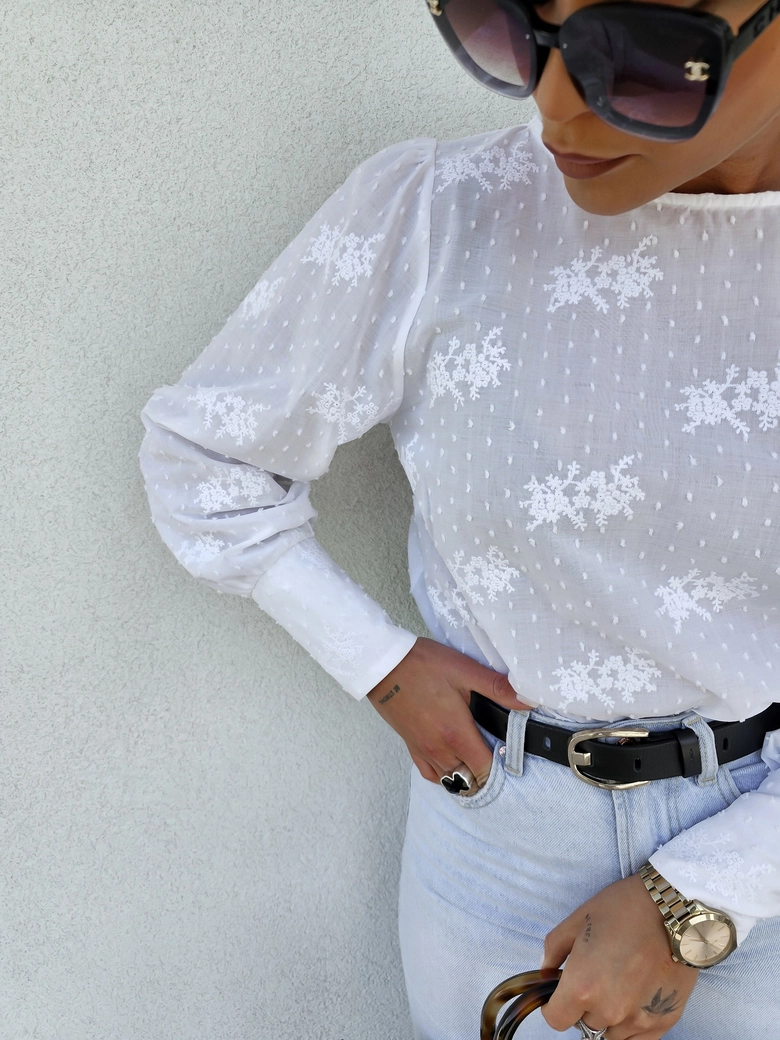 Bluzka MONICA kropeczki - ecru C18617