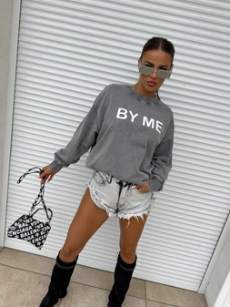 Dekatyzowana bluza DOSE - szara