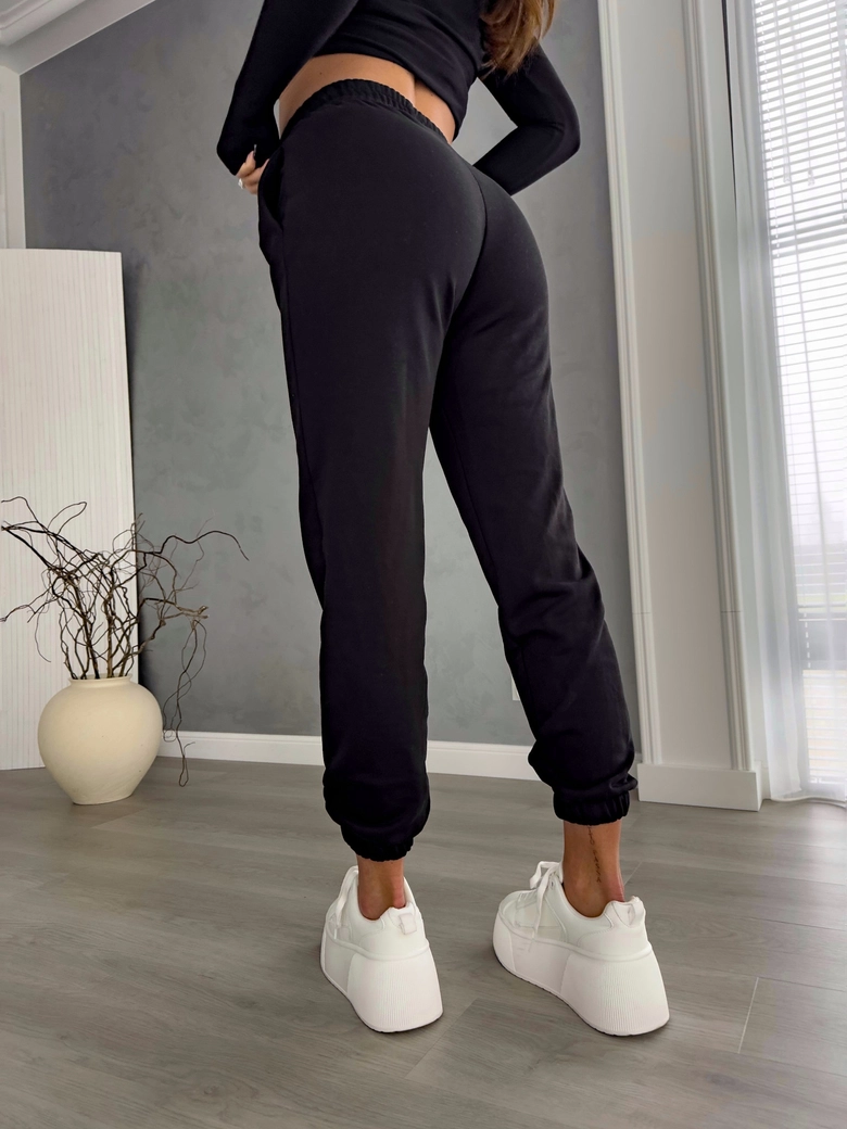 Spodnie dresowe PINK LOGO - czarne