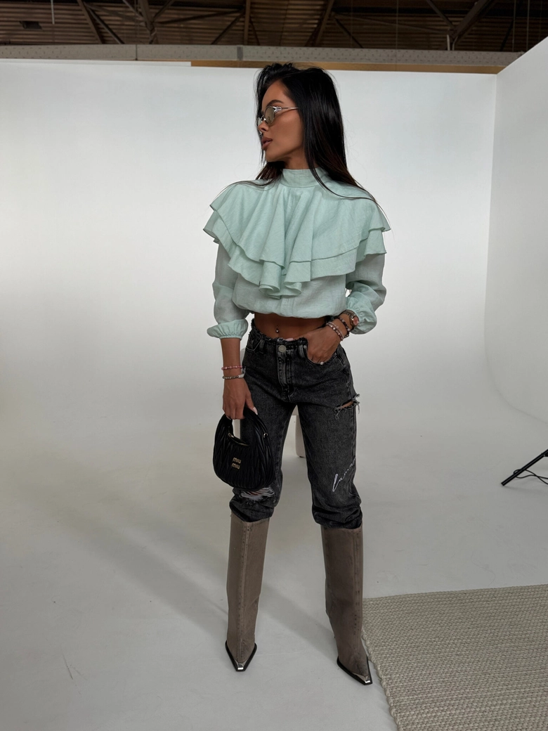 Koszula QUEEN szałwia