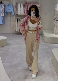 Koszula OVER SPRING - jasny róż