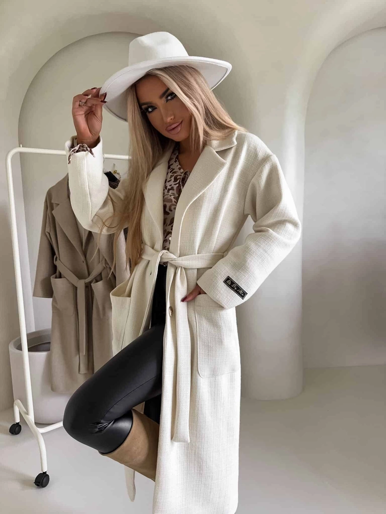 Płaszcz BOSS – ecru