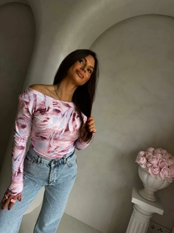 Bluzka VENEZIA print - pastel