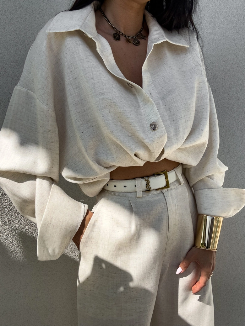 Koszula OVER SPRING natural – ecru