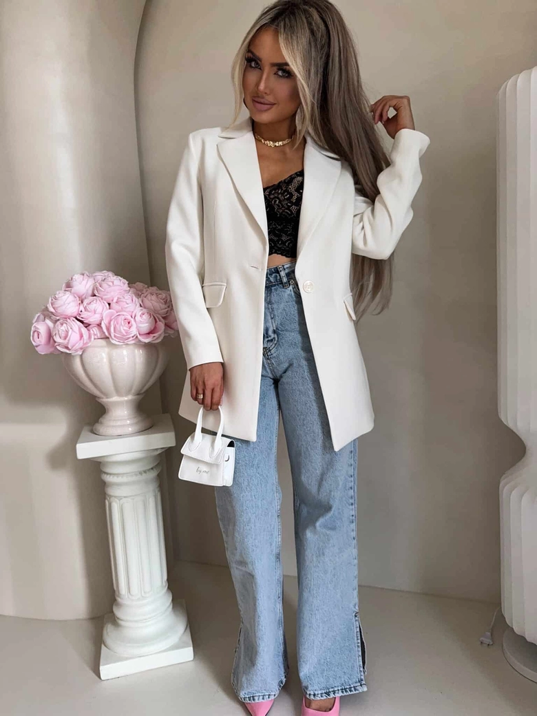 Marynarka LONG – ecru