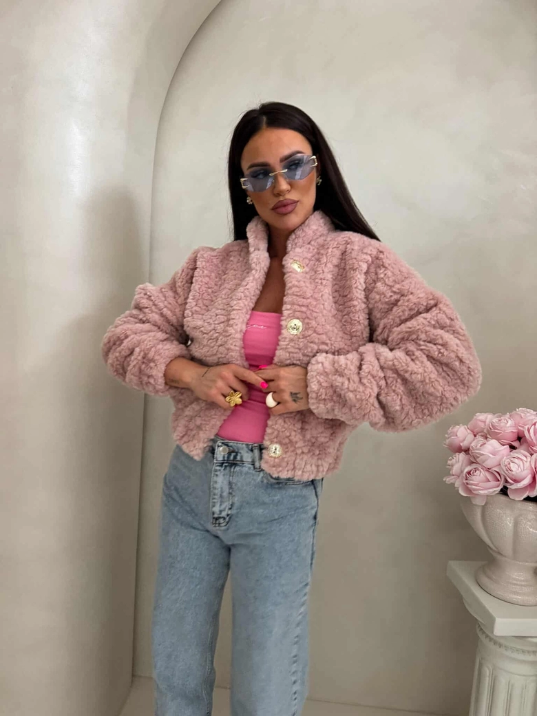 Kurtka bomberka CLOUDY – pudrowy róż