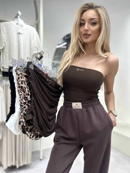 Spodnie SEVEN – czekoladowe