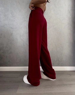 Spodnie SIMPLE - wino T18236