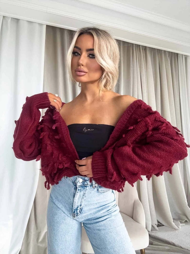 Sweter LIZZY – bordowy