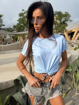 Tshirt SOLAR neon błękit limited