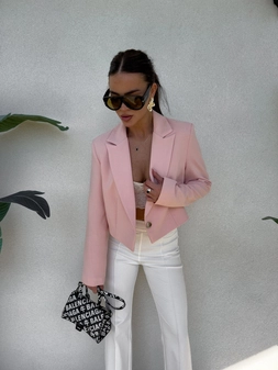 Marynarka SLIM - pudrowy róż