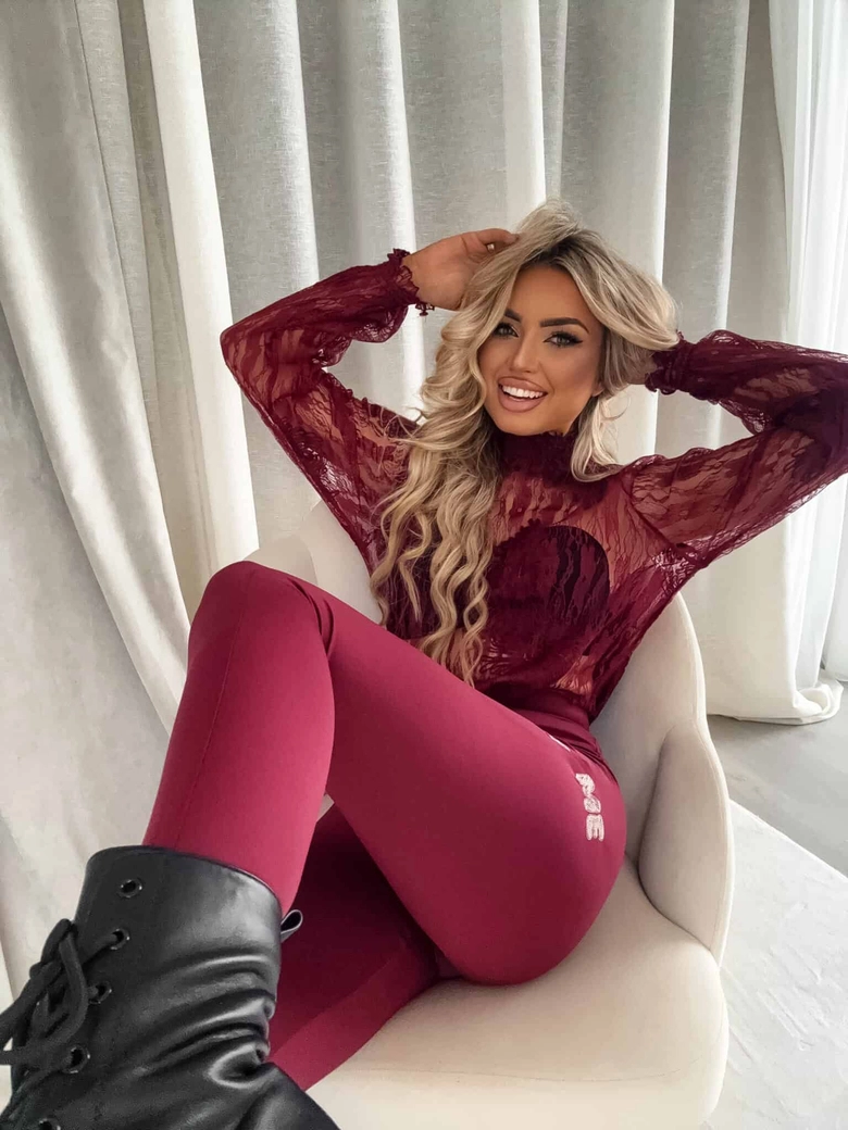 Bluzka FLORAL – bordowa