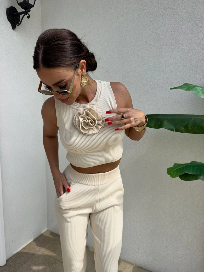 Komplet DELANI ROSE – jasny beż