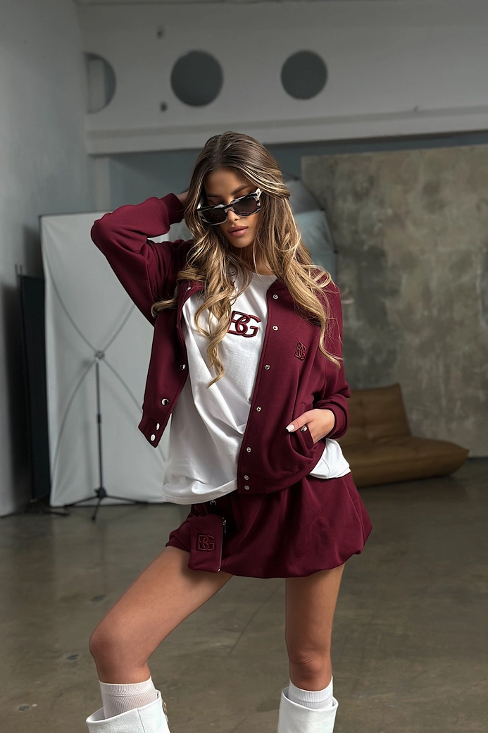 Bluza damska BG Riri | bordo CY19346