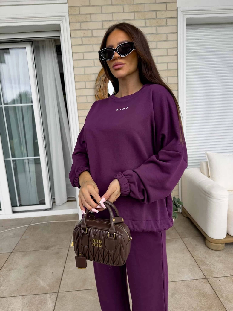 Komplet SYDNEY - śliwka DOSTĘPNY OD 06.10.2025r.