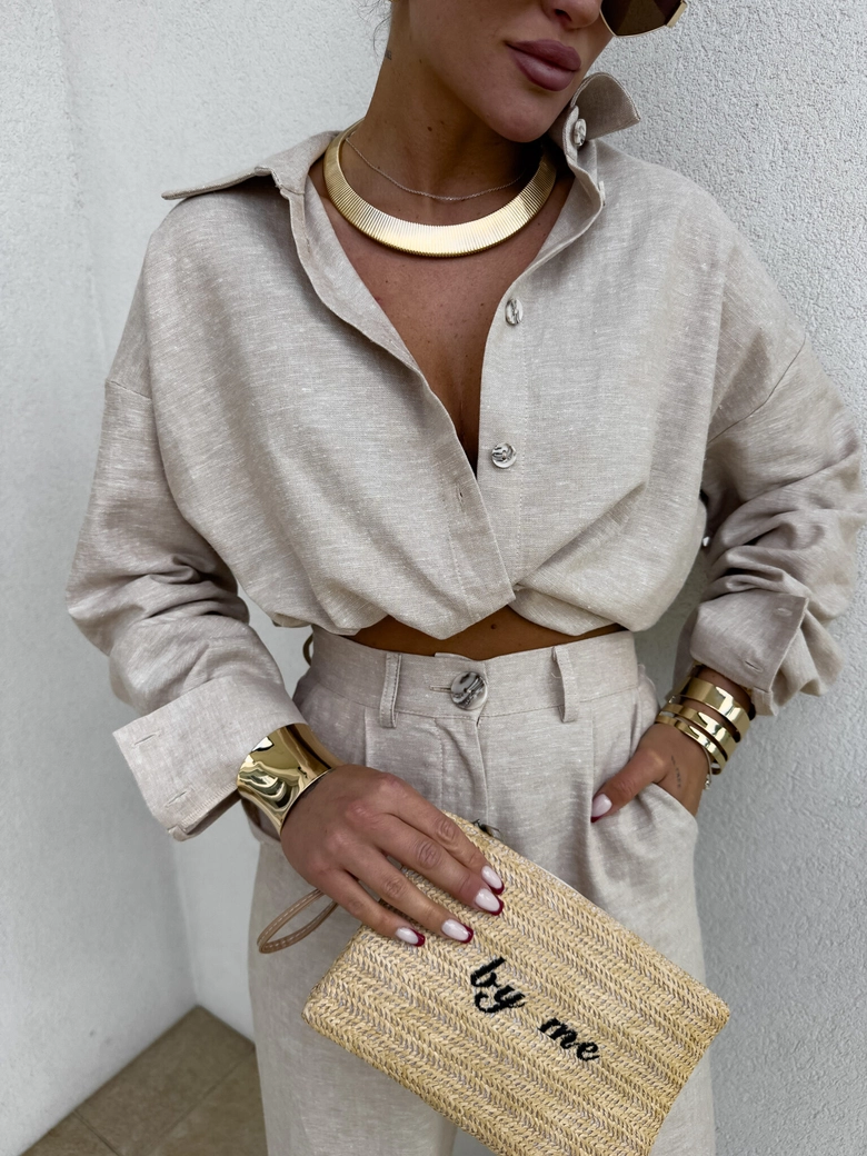 Koszula OVER SPRING natural – ciepły beż