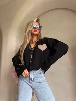 Kardigan SERCA - czarny