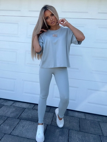 T-SHIRT COTTON - szałwiowy