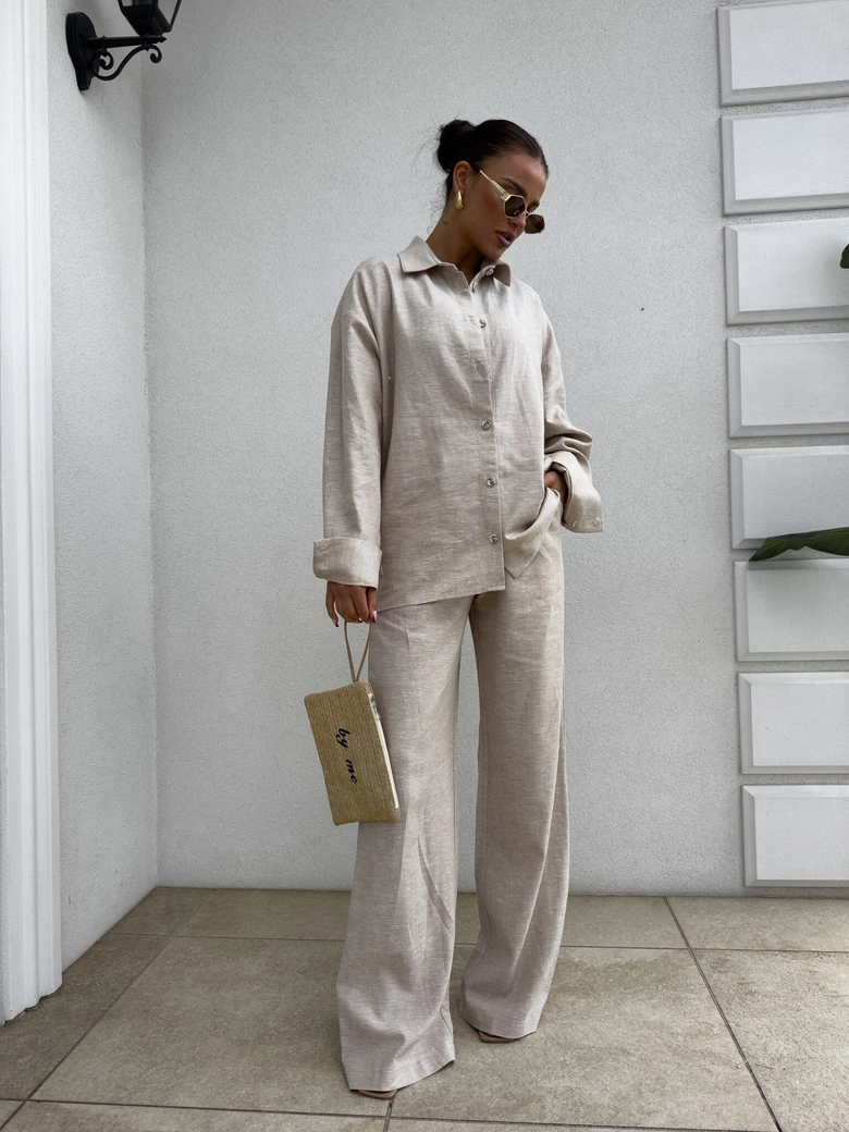 Koszula OVER SPRING natural – ciepły beż