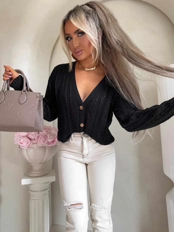 Sweter WOOD – czarny