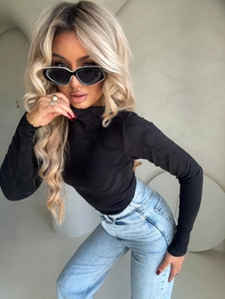 Bluzka SABRINA pianka - czarna