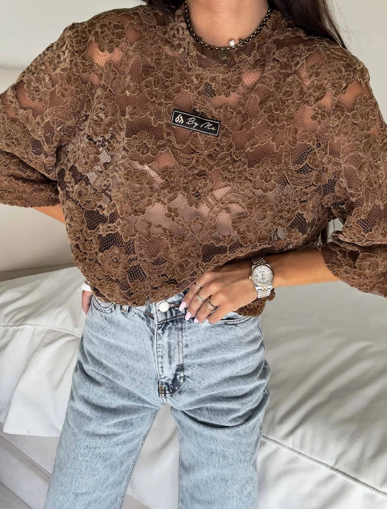 Bluzka MARMARIS welur - mleczna czekolada