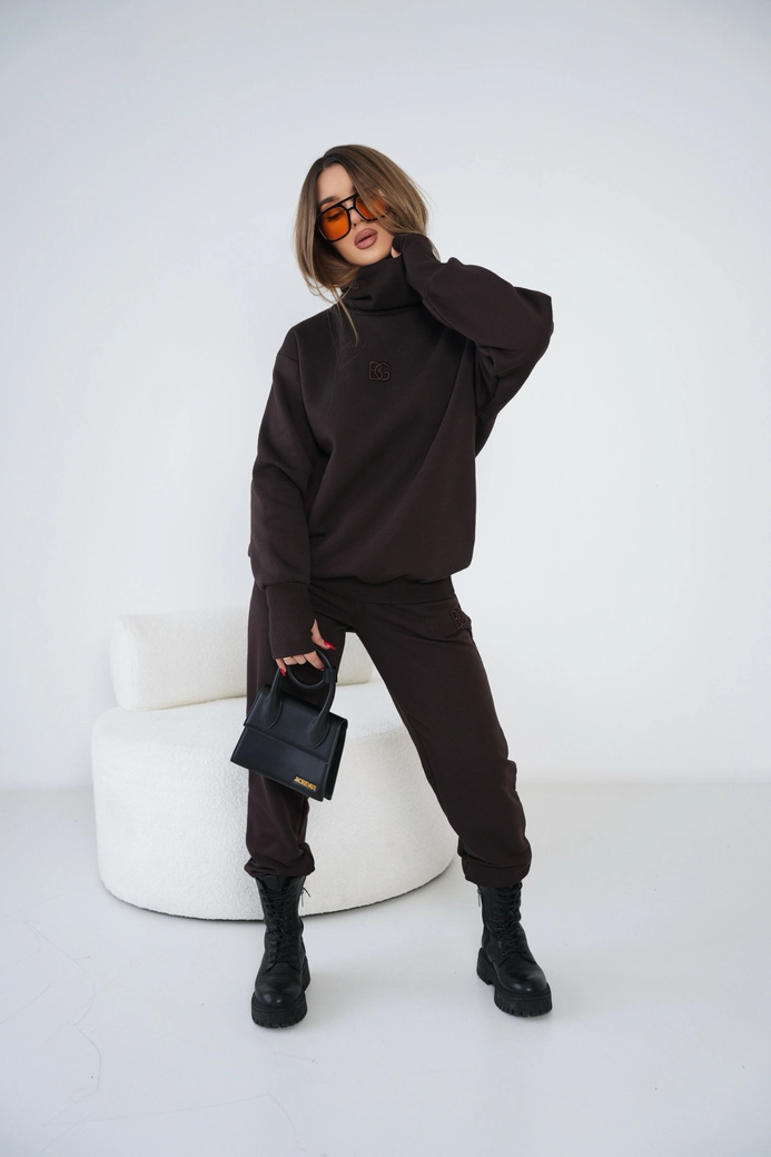 Bluza damska BG Say yes | gorzka czekolada