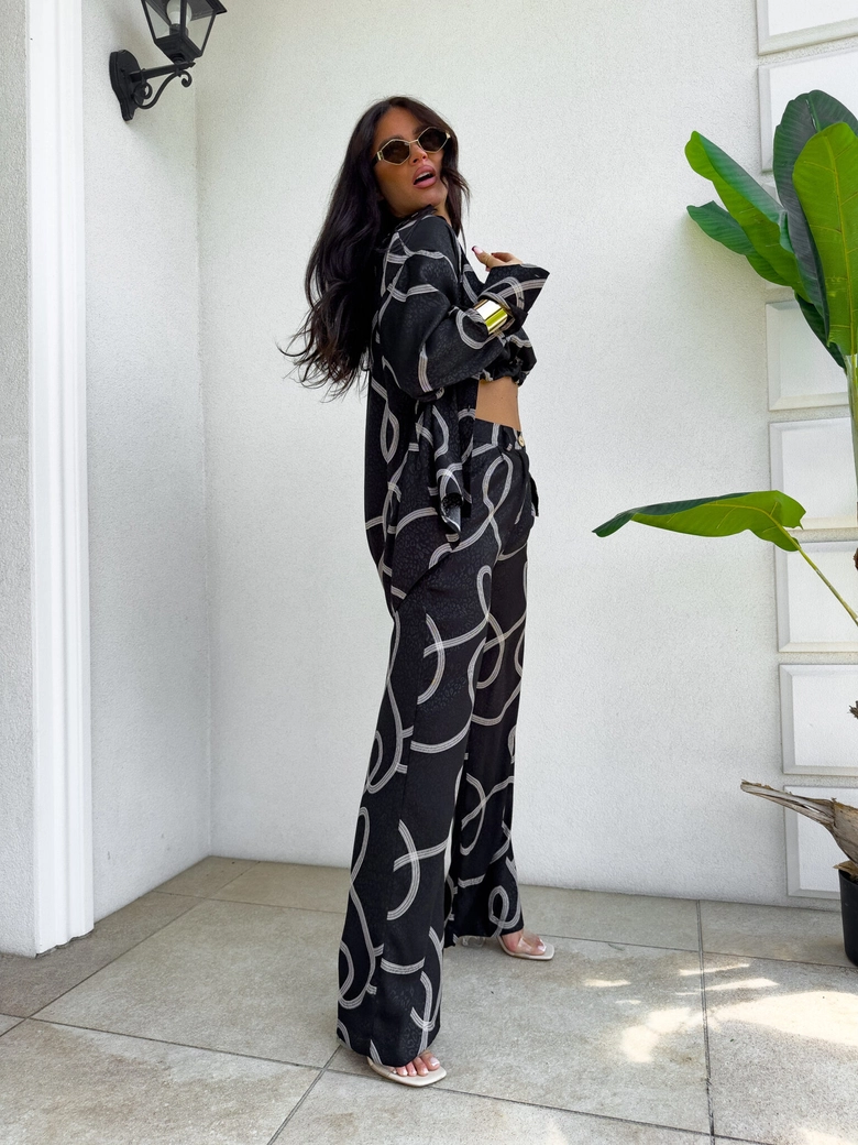 Komplet LAURENT print – czarny