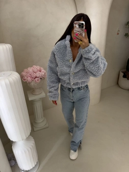 Kurtka bomberka CLOUDY – baby blue