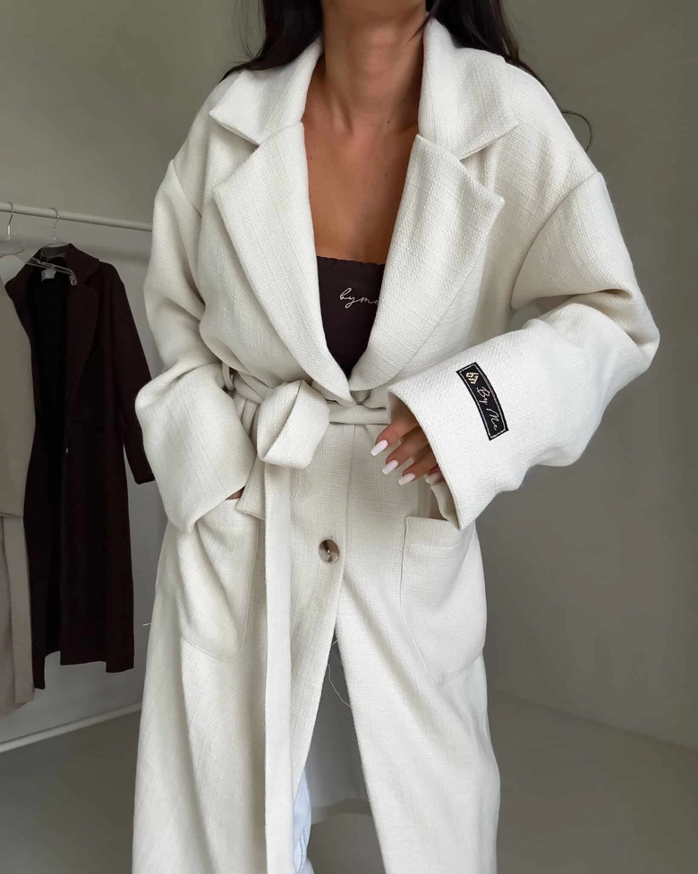 Płaszcz BOSS – ecru