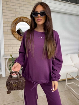 Komplet SYDNEY - śliwka DOSTĘPNY OD 06.10.2025r.