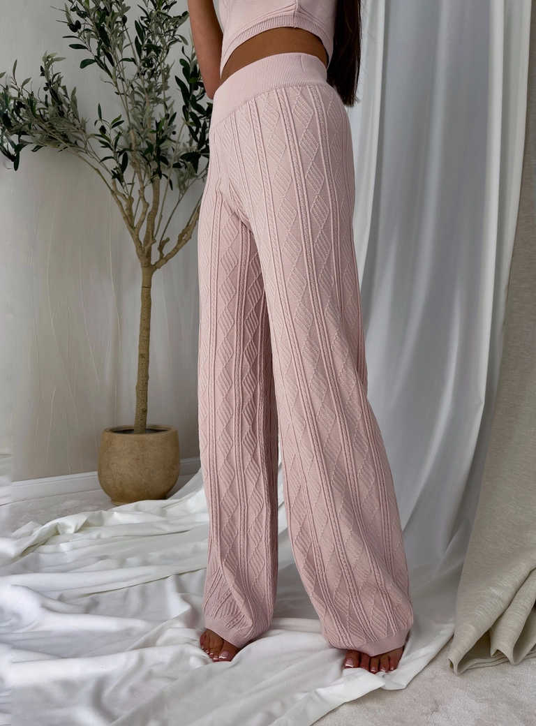 Spodnie SAMIRA - pudrowy róż