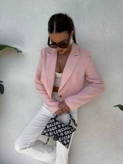 Marynarka SLIM - pudrowy róż