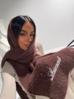 Szalik SNOWY czekolada