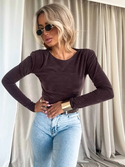 Bluzka LAMIA – czekoladowa