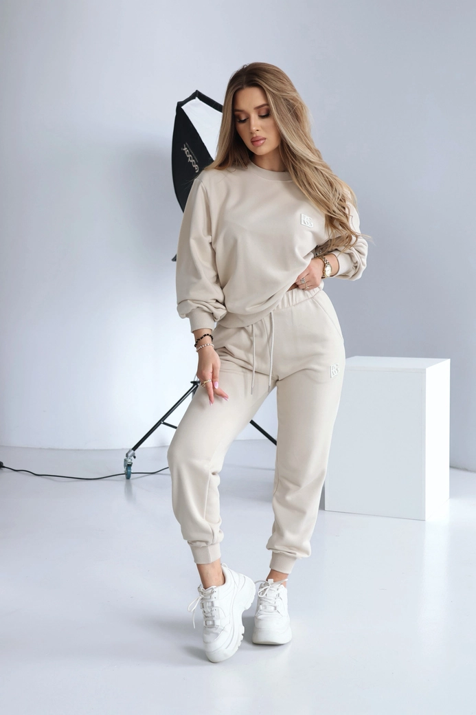 Bluza damska BG Basic | jasny beż