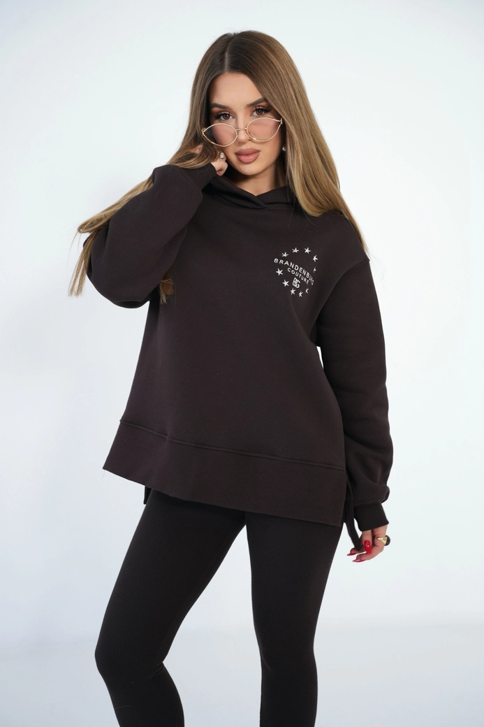 Bluza damska BG Cloud | gorzka czekolada